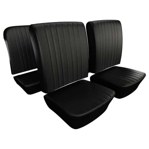 TMI Sitzbezüge für VW Käfer Limousine 8.1967 - 7.1972 schwarz / Kunstleder Innenaustattung Bezüge für Sitze vorne und hinten